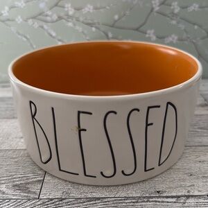 Rae Dunn BLESSED Dog Pet Feed Dish Bowl New